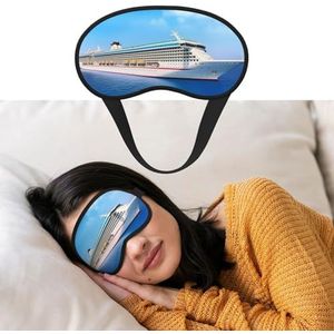 Cruiseschip oogmasker om te slapen, zachte satijnen slaapschaduwhoes, blinddoek met elastische band, reizen, dutje, verduisterende oogschaduwhoes voor vrouwen en mannen