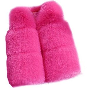 FOLOBE Kids Herfst Winter Faux Bont Vest Bovenkleding Warm Vest Mouwloos Casual Warmer Vest Meisjes Tops Korte Vest Gilet Xmas Gift