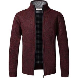Jinsha - Gebreid Herenvest - Fleece Gevoerd - Warme Winterjas