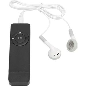 64G USB MP3-speler, Draagbare Muziekspeler met Koptelefoon HD-luidspreker HiFi-muziekspeler Boekenspeler voor Entertainment Leren Gym Fitness, Oplaadbare Lithiumbatterij (Zwart)