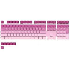 QPSJXN Aangepaste slanke Low Profile PBT -toets Double Shot 143 MX Switches Mechanisch toetsenbord (roze-133)