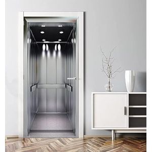 VIRANDA 3D Deurstickers Zelfklevend Deurbehang - ELEVATOR - Deurfolie Deur poster PVC Afneembaar Waterdicht Stickers 77 x 200 cm