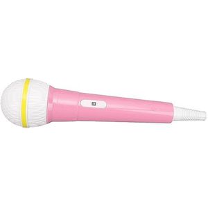 LJCM Fake Microfoon, Microfoon Prop 1/1 Lichtgewicht Milieuvriendelijk, Geurloos Multifunctioneel voor Spraak (Roze)