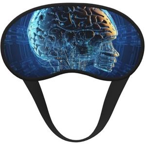 Kunstmatige intelligentie hersenslaapmasker voor zijslaap, lichtblokkerend nachtmasker, oogmasker voor vrouwen en mannen, zachte en comfortabele schaduw voor
