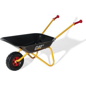 Rolly Toys Kinderkruiwagen CAT (geel/zwart, tuinkruiwagen, metalen kruiwagen speelgoed voor kinderen vanaf 2,5 jaar, belastbaar tot 25 kg, tuingereedschap voor kinderen) 271818