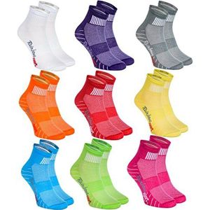 Rainbow Socks - Man Vrouw Kleurrijk Katoenen Sneaker Sportsokken - 9 Paar - Veelkleurig - Maat EU 42-43