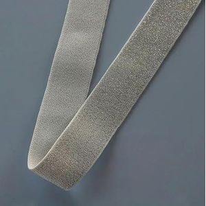 Glitter goud zilver elastiekjes 10mm 15mm 25mm 40mm elastische rubberen band riem kledingstuk broek naaien kant trim DIY accessoires-wit zilver glitter-10mm 1 meter