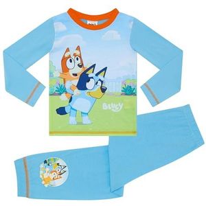 Bluey Jongens en Bingo Pyjama met lange mouwen PJ 18m-5yr, Blauw, 3-4 jaar