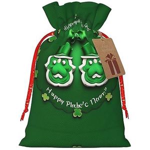 Happy St. Patrick's Day jute trekkoord geschenkzakken-voor Kerstmis, verjaardag en jubileumvieringen