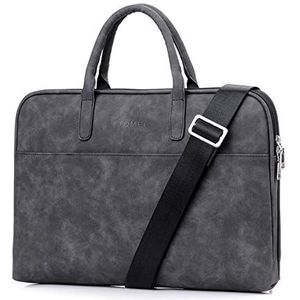 Lederen Laptop Tas voor Vrouwen 15.6 inch, Stijlvolle Waterdichte Notebook Tas 13 13.3 14 15 17 17.3 inch voor Dames Roze Rood, voor MacBook/Dell/Ausu/Acer/HP/Lenovo