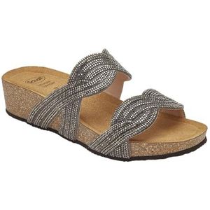Scholl, Damessandalen met glitter, grijs, Grijs, 36 EU