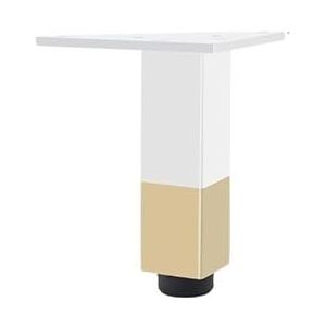 MIKFOL Aluminiumlegering badkamerkast poten verstelbare witte salontafel poten metalen steun kast poten tv kast poten meubels poten accessoires (kleur: wit met goud 10 cm)