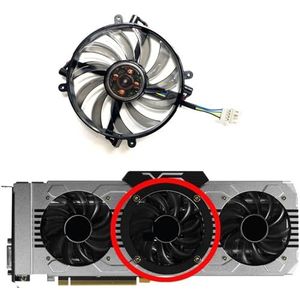 Voor LEADTEK voor GeForce GTX1070 1070ti 1080 voor WinFast voor HURRICANE Grafische kaart Vervangende ventilator FD7010H12D(Middle fan)