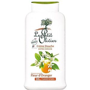 Le Petit Olivier Douchecrème, extra zacht, met natuurlijk extract, oranjebloesem, 500 ml, 4 stuks