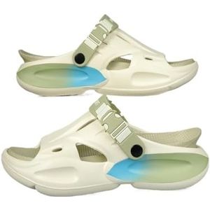 fengqingyunyan0304 Slide, zomersandalen voor heren met dikke zool voor buiten, voor heren, Groen, 45 EU