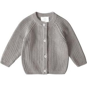 Stellou & friends - Gebreid Vest - Grijs - 100% Katoen - Voor Meisjes en Jongens