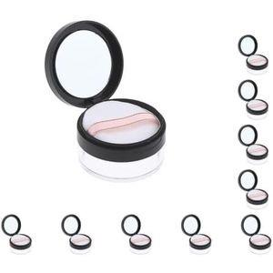 10 Set Lege Losse Poeder Case Blush Opslag Container Talkpoeder Jar 20g Zwart