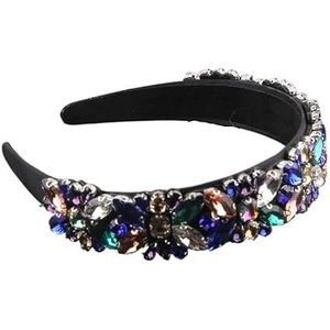 Veelkleurige steentjes Prachtige luxe hoofdbanden met strass Schoolfeest Reiscadeau Haaraccessoires 555 (Color : 21)