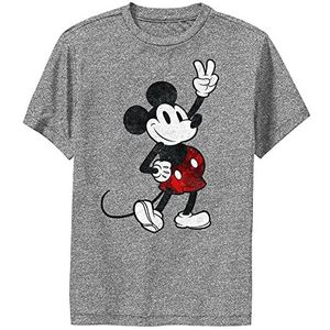 Disney Characters Red Camp Boy's Performance Tee, Charcoal Heather, X-Large