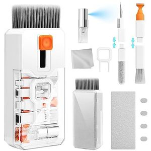 Toetsenbordreinigingsset, laptopreiniger, 10-in-1 computerschermreinigingsborstel, multifunctionele elektronische pc-reinigingsset, spray voor iPad iPhone Pro, oordopjes, cameramonitor, All-in-One met