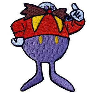 Dr Eggman Sonic de Egel Patch Geborduurd IJzer op Badge Kostuum Applique Motief Souvenir