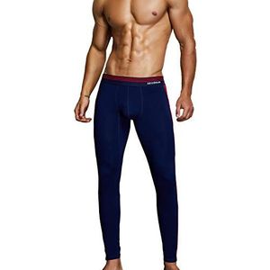 SEOBEAN Low Rise Long John onderbroek voor heren, lange onderbroek, thermisch ondergoed, 80402 Marineblauw, M