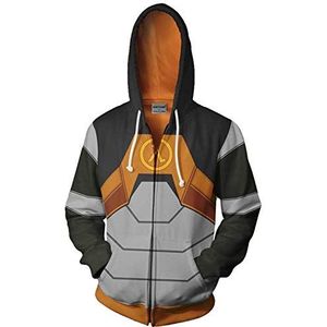 MingoTor Heren Dames Life Zip Up Hoodie Rits Sweatshirt Pullover Hoodie 3D Unisex