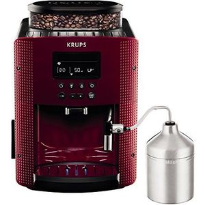 Krups Compact Cappucino EA8165 superautomatische koffiemachine, 15 bar, LCD-display, 3 intensiteitsniveaus van 20 ml tot 220 ml, geïntegreerde maalwerk, melkkannetje