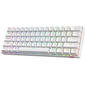 Redragon K530 Pro Draconic 60% bluetooth/met kabel/2,4 GHz draadloos mechanisch toetsenbord, 61 toetsen, hot swappable RGB-gamingtoetsenbord met Clicky blauwe schakelaar, voor Windows/Mac/Android
