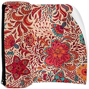 Potlood Case Pen Tas Houder met Rits Coin Organizer Tassen Make-up Cosmetische Pouch voor Vrouwen Tiener Meisjes Jongens Kinderen, Bloem