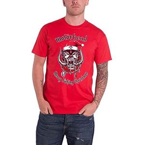 Motorhead T Shirt Christmas Band Logo nieuw Officieel Mannen Rood