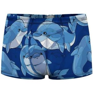 Dolfijn Print Heren Boxer Slips Sexy Shorts Mesh Boxers Ondergoed Ademend Onderbroek Thong