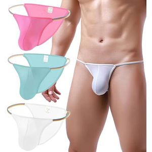 Yomie Heren kleurrijke string sexy slips ademend string bikini lage taille sexy slipje voor mannen