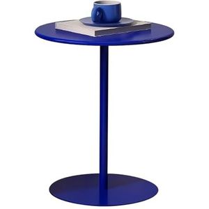 Ronde salontafel bartafel, modern nachtkastje voor kleine ruimtes bijzettafel bank snacktafel bijzettafels, keukeneettafel cocktailtafel, blauw (Size : 60x60x72cm)