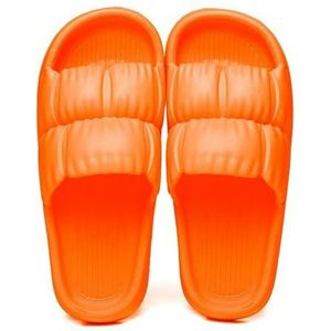 BDWMZKX Slippers Shit-stepping Slippers For Men's Summer Home Bathroom Bath Non-slip Couple's Home Slippers-orange-shoes Code 38-39 Suggestion 37-38 Pin