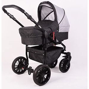Kinderwagenset Isofix en babyzitje optioneel nieuwe kleuren Silvia by SaintBaby Silver Grey 2-in-1 zonder babyzitje