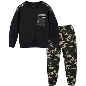 Jongens - Camouflage - T-shirt met Lange Mouwen en Broek - Trainingspak