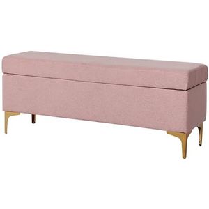 Voetkruk met lift for woonkamer, rechthoekige fluwelen opbergbank, entreebank, luxe gestoffeerde opbergbank, gezellige pluche bedbank aan het einde van het bed (Color : Pink, Size : 100x43x45cm)