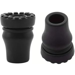 Generic 2Pcs Wandelstok Bodem Pads 16/20/22Mm Trekking Pole Tip Protector Rubber Wandelen Pole Tips Vervanging Riet Kruk Accessoires