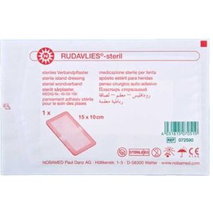 100 stuks steriele wondpleister Rudavlies steriele pleisters verschillende maten - 15 cm x 10 cm