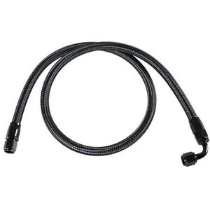 Turbo slang pijp 1M 6AN AN6 Zwarte Gevlochten Oliebrandstofkoppelingen Slanguiteinde 90+ Graden Olie Adapter Kit Oliebrandstofslangleiding Autodrukleidingen & -slangen(0-90)