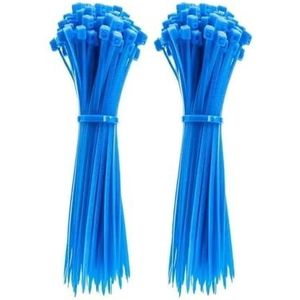 Kabelhuls 200 stuks zak kabelbinder zelfsluitende plastic nylon stropdas blauwe organisator maak kabel draad kabel rits banden