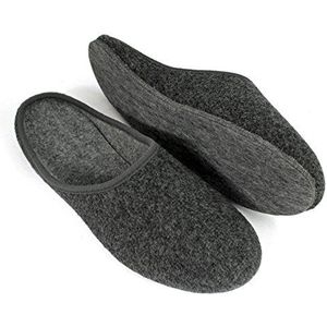 Heren vilten pantoffels grijs 39 EU