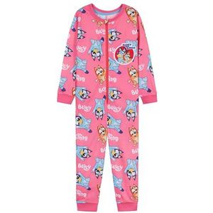 BlueY Jumpsuit voor meisjes met manchetten en enkels, warme pyjama voor kinderen, roze, 2-3 Jaar