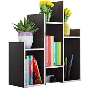 hoge boekenplank Houten Desktop Boekenplank Vrijstaande Bureau Organizer Gemonteerd Display Plank Rek Grote Boekenkast voor Thuis en Kantoorbenodigdheden perfecte weergave