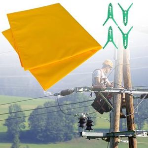 Geïsoleerde Elektrische Hars Afdekmat, Isolerende Buitendeken, Bescherming Tegen Elektrische Schokken Met 4 Geïsoleerde Clips, Veiligheidsuitrusting Voor Elektriciens Op Het Werk(1 kv - 35 2/5x39 2/5