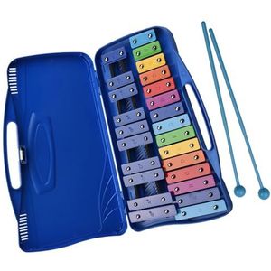 25 noten klokkenspel xylofoon percussie-instrument ritme-leerinstrument met schelp Professionele Klokkenspelset (Size : Blue)
