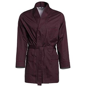 Revise RE-509 ochtendjas voor heren, 100% katoen, kort en elegant model, Donkerblauw met rode stippen, 3XL