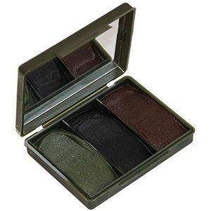 BCB International Camouflage-make-up, 3 kleuren, zwart, olijf, bruin, NAVO-goedgekeurd, kameleon, camouflage, survival, militair leger