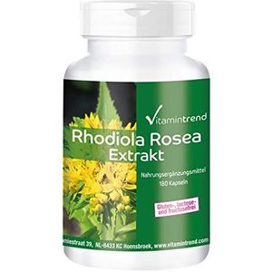 Rhodiola Rosea-extract 500mg - 180 capsules - veganistisch - hoge dosering | Vitamintrend®